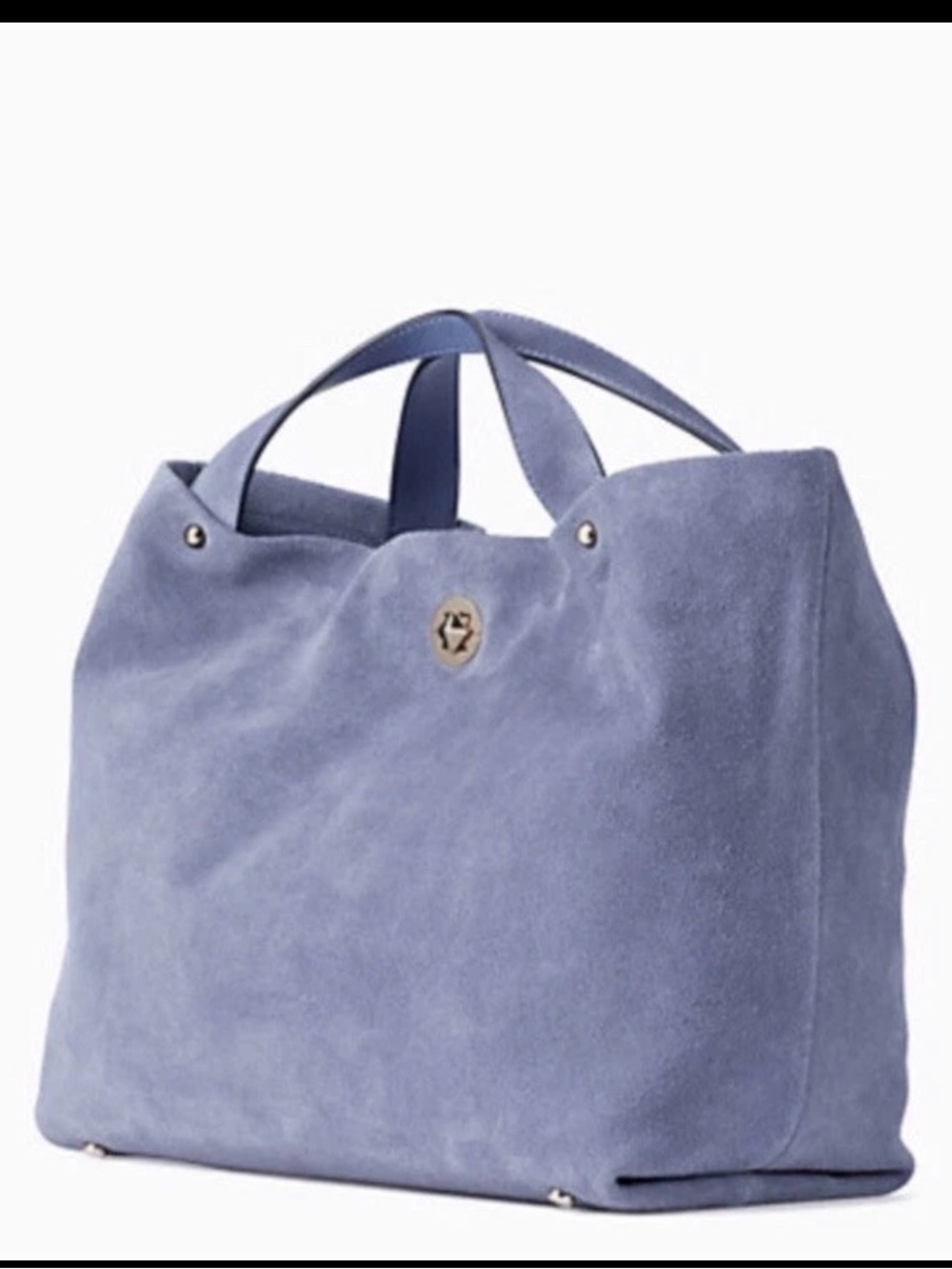 Kate Spade Stardust Suede Willa Satchel Hobo Bag Blue NWT $695